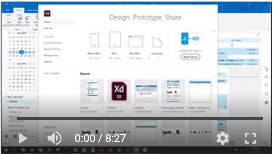 Watch the video for getting started with the Adobe XD UI kit