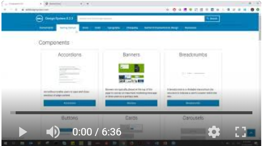 Watch the video explaining what is the Dell design system