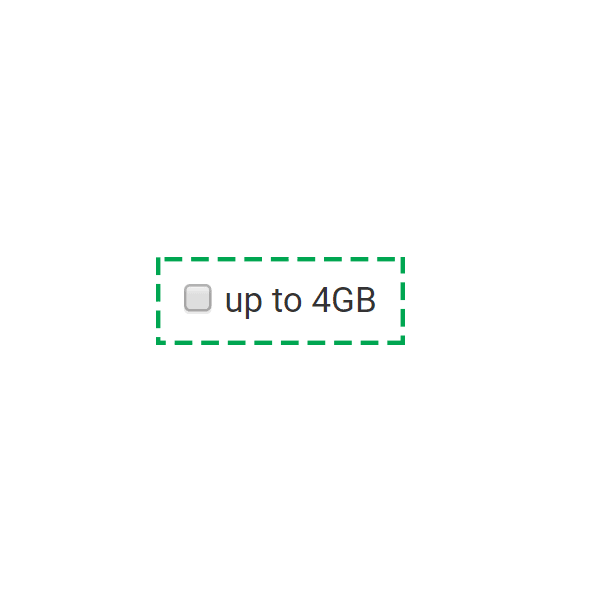 Let users select an option by clicking or tapping not just the checkbox, but also the label or associated words.